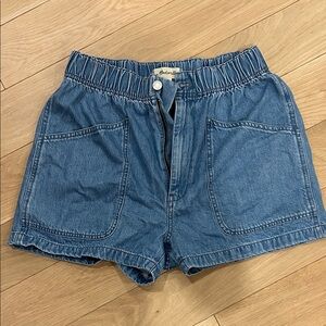 Madewell Elastic Waist Jean Shorts - Blue
